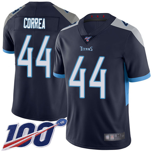 Tennessee Titans Limited Navy Blue Men Kamalei Correa Home Jersey NFL Football #44 100th Season Vapor Untouchable->tennessee titans->NFL Jersey